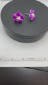 Pure Silver Enamel Purple Flowers 6g (Pack of 2)